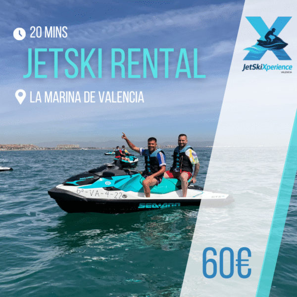 20-Minute Jetski Rental Valencia (1-2 People)